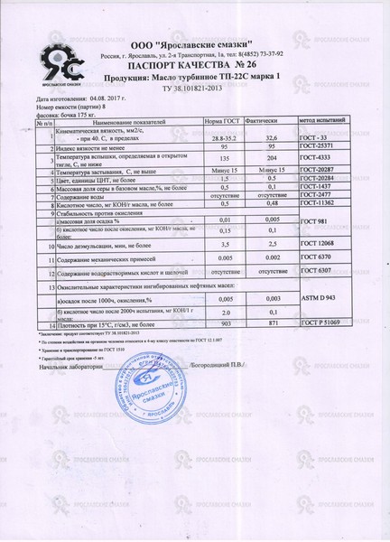 Масло тп 22с характеристики. Паспорт на масло ТП 22с Лукойл. Турбинное масло Лукойл ТП-22с марка 1. Масло турбинное ТП-22 1 марка паспорт качества. Паспорт безопасности на масло ТП 22с.